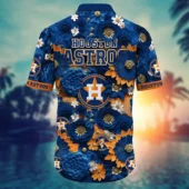 Houston Astros Floral Majesty Hawaiian Shirt Back - TeeAloha