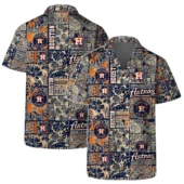 Houston Astros Heritage Patch Hawaiian Shirt - TeeAloha