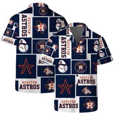 Houston Astros Iconic Grid Hawaiian Shirt