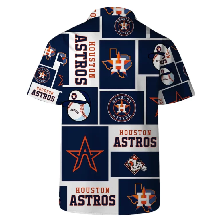 Houston Astros Iconic Grid Hawaiian Shirt