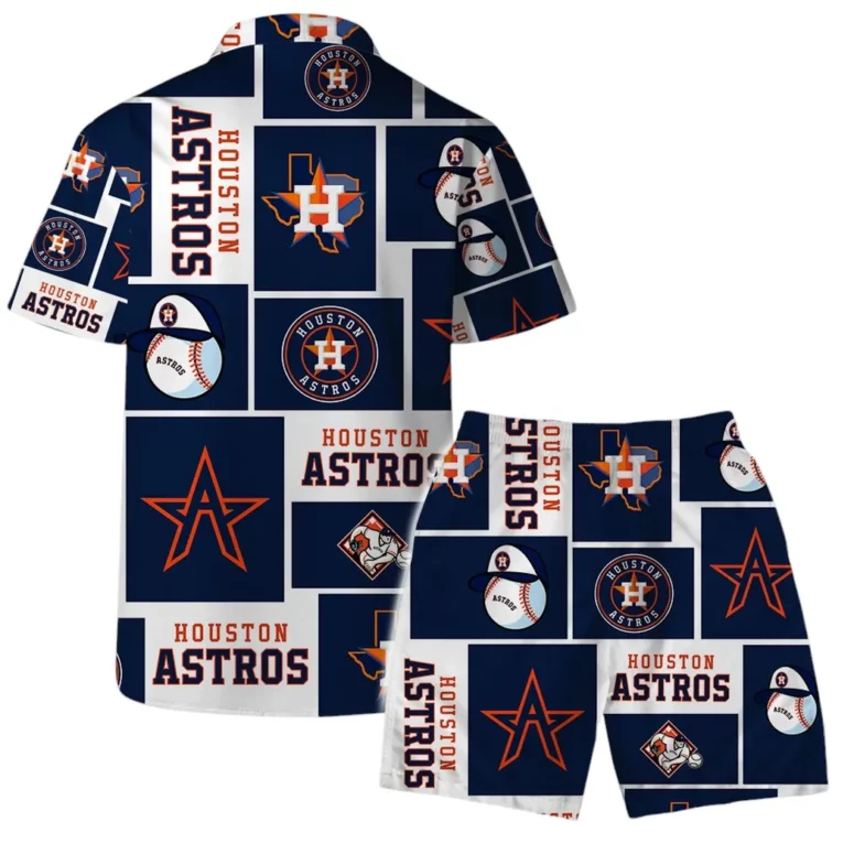 Houston Astros Iconic Grid Hawaiian Shirt