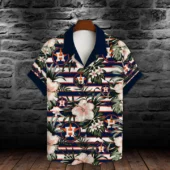 Houston Astros Island Bloom Hawaiian Shirt Front - TeeAloha