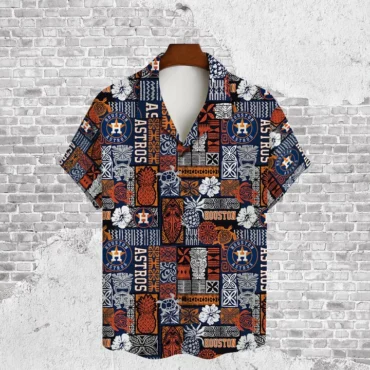 Houston Astros Island Mosaic Hawaiian Shirt