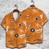 Houston Astros Island Orange Hawaiian Shirt - TeeAloha