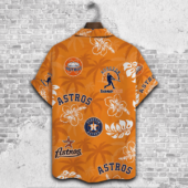 Houston Astros Island Orange Hawaiian Shirt Back - TeeAloha