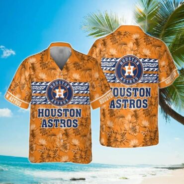 Houston Astros Island Spirit Orange Hawaiian Shirt