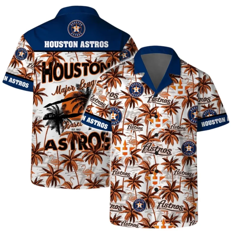 Houston Astros Major League Palm Hawaiian Shirt