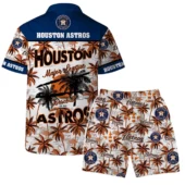 Houston Astros Major League Palm Hawaiian Shirt With Short - TeeAloha