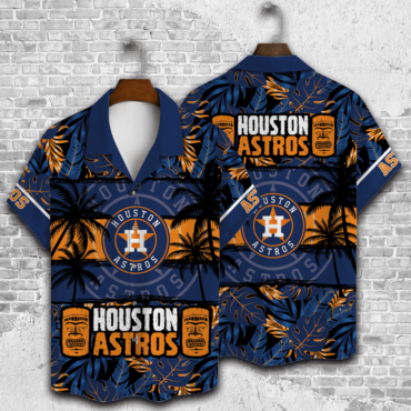 Houston Astros Midnight Tropics Hawaiian Shirt