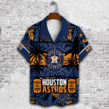 Houston Astros Midnight Tropics Hawaiian Shirt