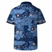 Houston Astros Ocean Breeze Hawaiian Shirt Back - TeeAloha