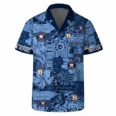 Houston Astros Ocean Breeze Hawaiian Shirt Front - TeeAloha