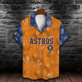 Houston Astros Palm Breeze Custom Hawaiian Shirt Front - TeeAloha