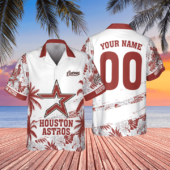 Houston Astros Palm Sunset Custom Hawaiian Shirt - TeeAloha