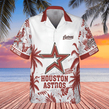 Houston Astros Palm Sunset Custom Hawaiian Shirt