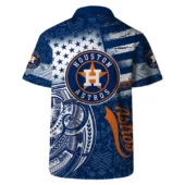 Houston Astros Palm Sunset Hawaiian Shirt Back - TeeAloha