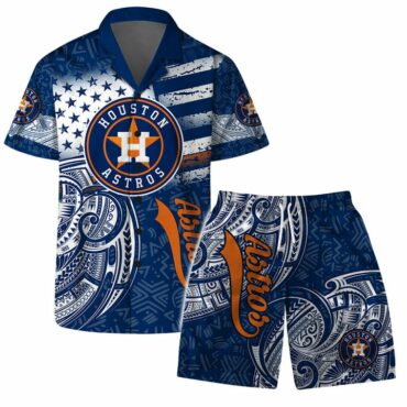 Houston Astros Palm Sunset Hawaiian Shirt