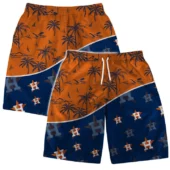 Houston Astros Palms Stars Island Vibe Hawaiian Shorts - TeeAloha