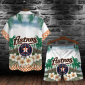 Houston Astros Paradise Vibes Hawaiian Shirt Back With Short - TeeAloha