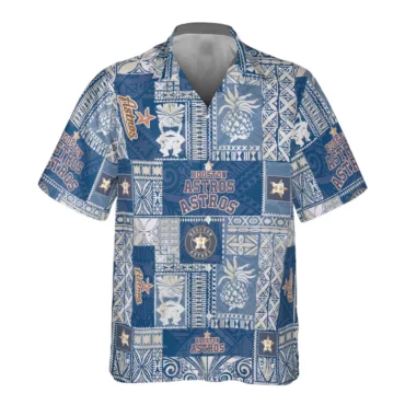 Houston Astros Patchwork Paradise Hawaiian Shirt