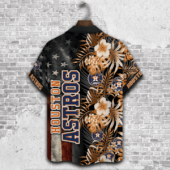 Houston Astros Patriotic Tropics Hawaiian Shirt Back - TeeAloha