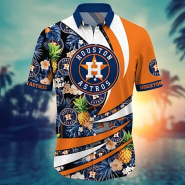 Houston Astros Pineapple Breeze Hawaiian Shirt