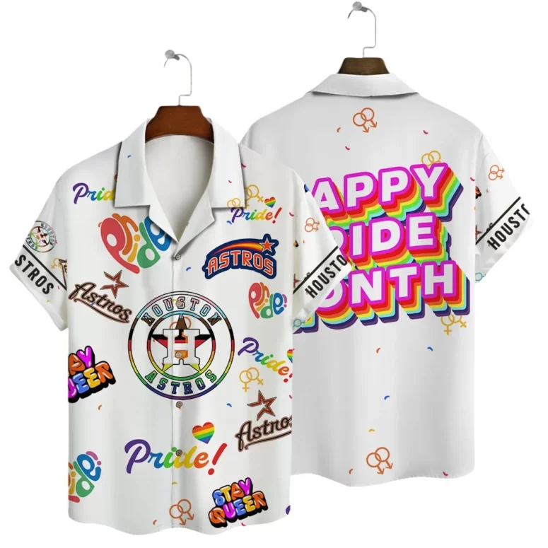 Houston Astros Pride Celebration Hawaiian Shirt