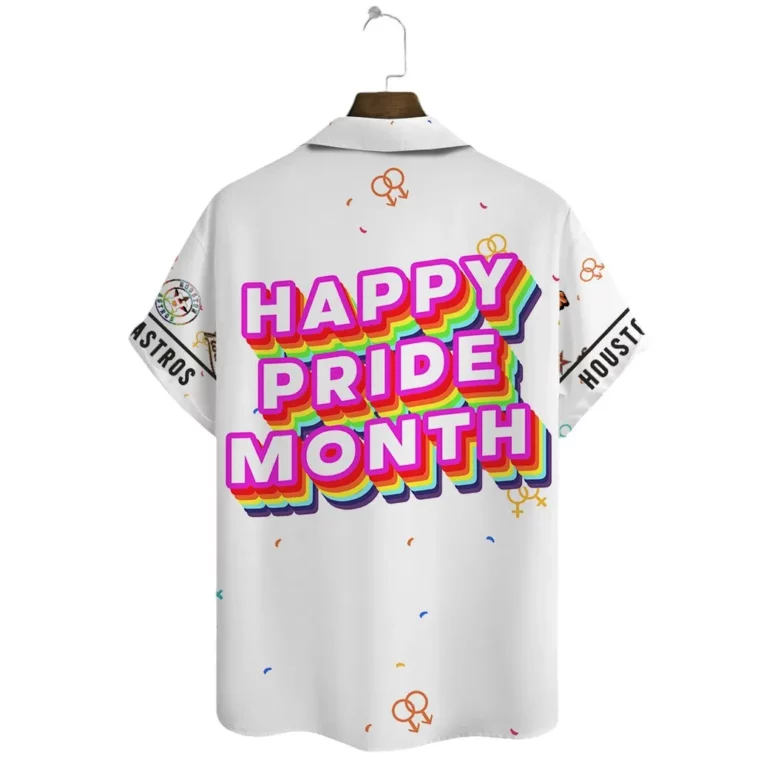 Houston Astros Pride Celebration Hawaiian Shirt