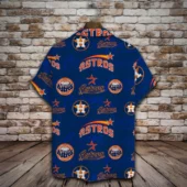 Houston Astros Retro Starburst Hawaiian Shirt Back - TeeAloha