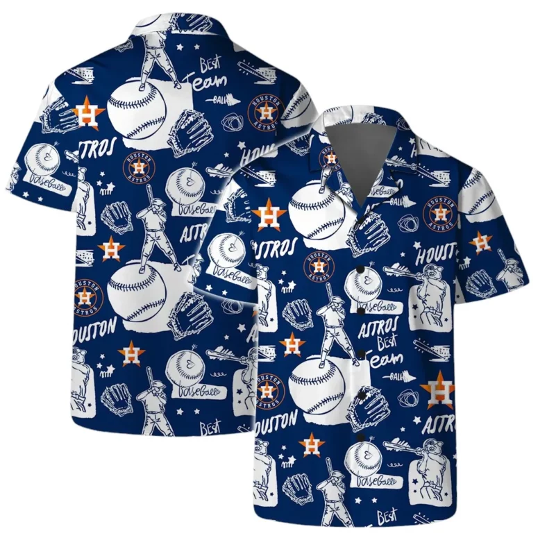 Houston Astros Sketch Play Hawaiian Shirt