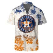 Houston Astros Summer Beach Bar Hawaiian Shirt Front - TeeAloha