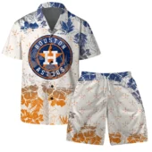 Houston Astros Summer Beach Bar Hawaiian Shirt Front With Short - TeeAloha