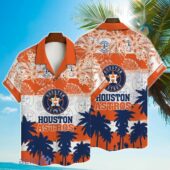 Houston Astros Sunset Palm Hawaiian Shirts - TeeAloha