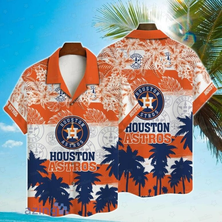 Houston Astros Sunset Palm Hawaiian Shirt