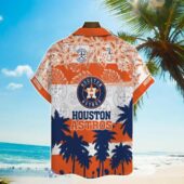 Houston Astros Sunset Palm Hawaiian Shirts Back - TeeAloha