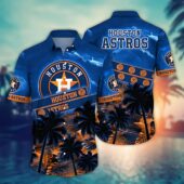 Houston Astros Sunset Palms Hawaiian Shirt - TeeAloha