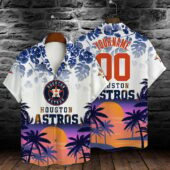 Houston Astros Sunset Paradise Custom Hawaiian Shirt - TeeAloha