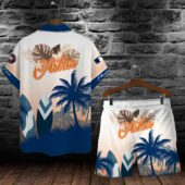 Houston Astros Sunset Vibe Hawaiian Shirt Back With Short - TeeAloha