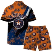 Houston Astros Sunset Wave Hawaiian Shirt Back With Short - TeeAloha