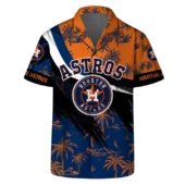 Houston Astros Sunset Wave Hawaiian Shirt Front - TeeAloha