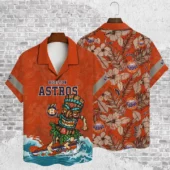 Houston Astros Surfing Tiki Hawaiian Shirt - TeeAloha