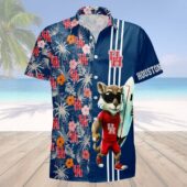 Houston Astros Surfside Cougar Hawaiian Shirt Front - TeeAloha