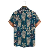 Houston Astros Tiki Totem Hawaiian Shirt Back - TeeAloha