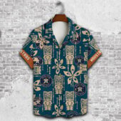 Houston Astros Tiki Vibes Hawaiian Shirt Front - TeeAloha