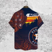 Houston Astros Tribal Blaze Hawaiian Shirt Back - TeeAloha