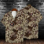 Houston Astros Tribal Leaf Hawaiian Shirt - TeeAloha