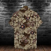 Houston Astros Tribal Leaf Hawaiian Shirt Back - TeeAloha