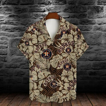 Houston Astros Tribal Leaf Hawaiian Shirt