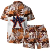 Houston Astros Tribal Wave Hawaiian Shirt Back With Short - TeeAloha