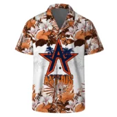 Houston Astros Tribal Wave Hawaiian Shirt Front - TeeAloha